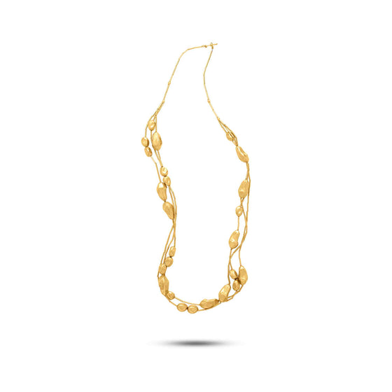 Noccioline Collection 21K Gold Cashew Lariat - Nado's Jewellery