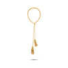 Tesoro Collection 18K Gold Lariat Tassle Rope Necklace - Nado's Jewellery