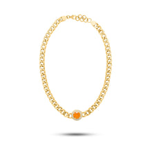  Diamanti Collection 21K Gold Citrine & Diamonds Curb Link Choker - Nado's Jewellery