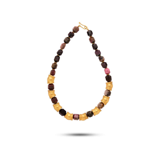Pietre Collection 21K Gold & Tourmaline Perline Grande Necklace - Nado's Jewellery