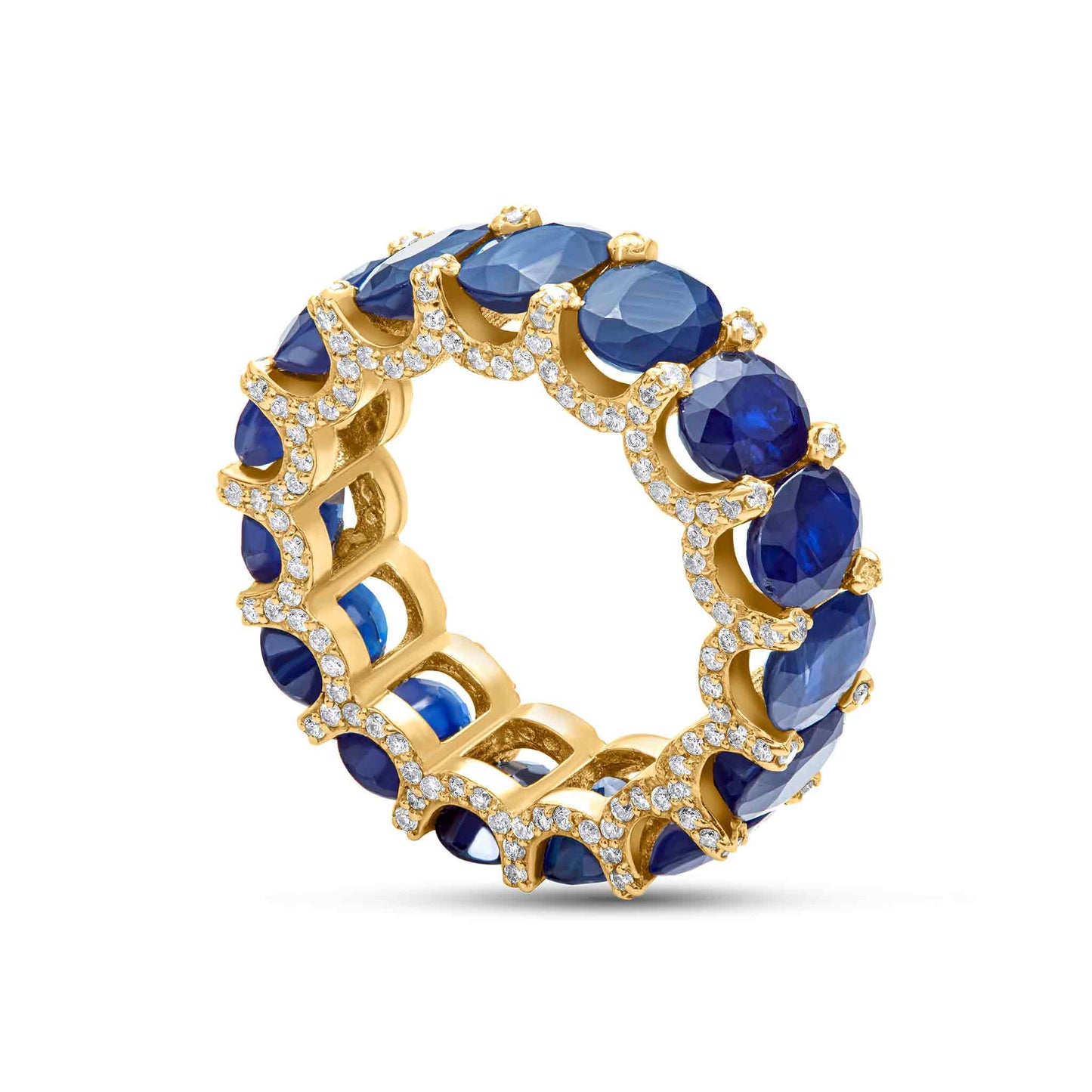 Diamanti Collection 18K Gold Sapphire & Diamond Band - Nado's Jewellery