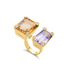 Pietre Collection 18K Gold Citrine, Amethyst & Diamonds Ring - Nado's Jewellery