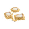 Pietre Collection 18K Gold Disconnected Triple Citrine Ring - Nado's Jewellery
